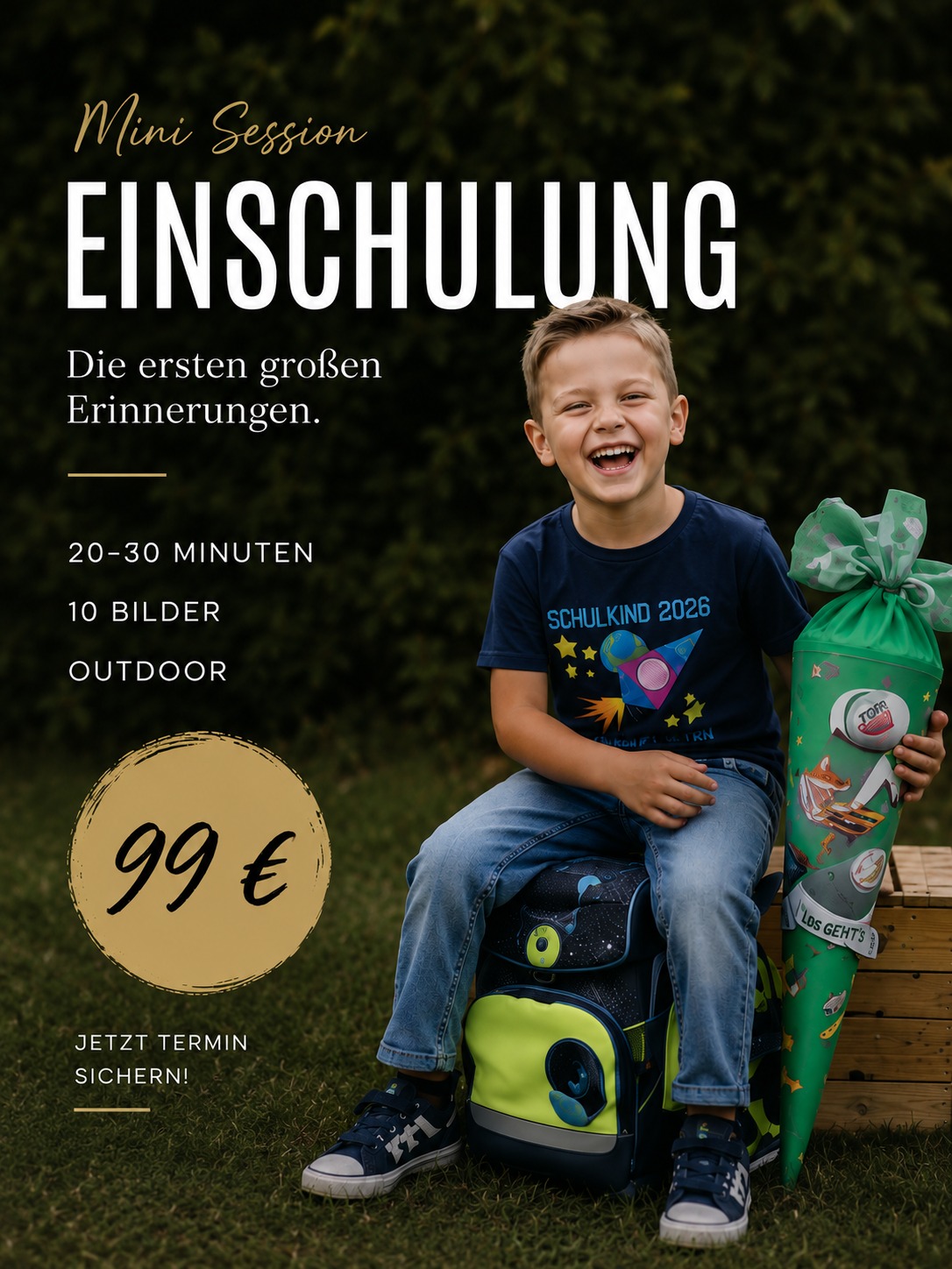 Flyer zur Einschulungs-Mini-Session